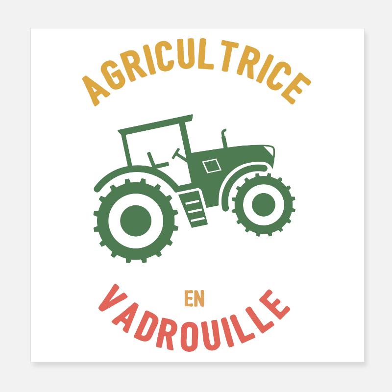 Bauer in Mop Poster 20x20 cm