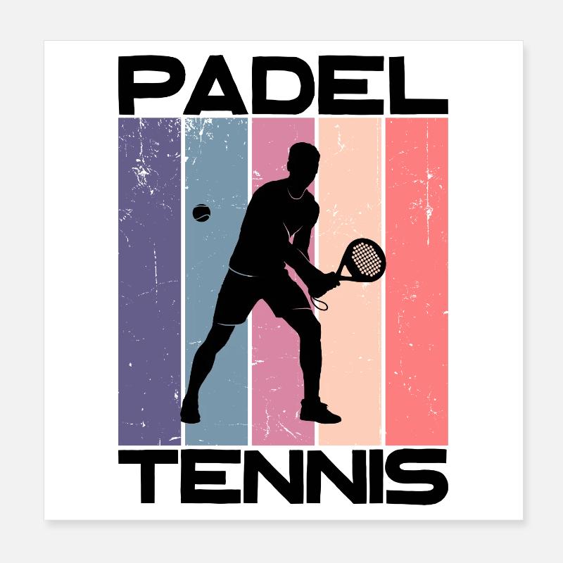 Padel-Tennis Statement Spieler Racket Training Poster 20x20 cm