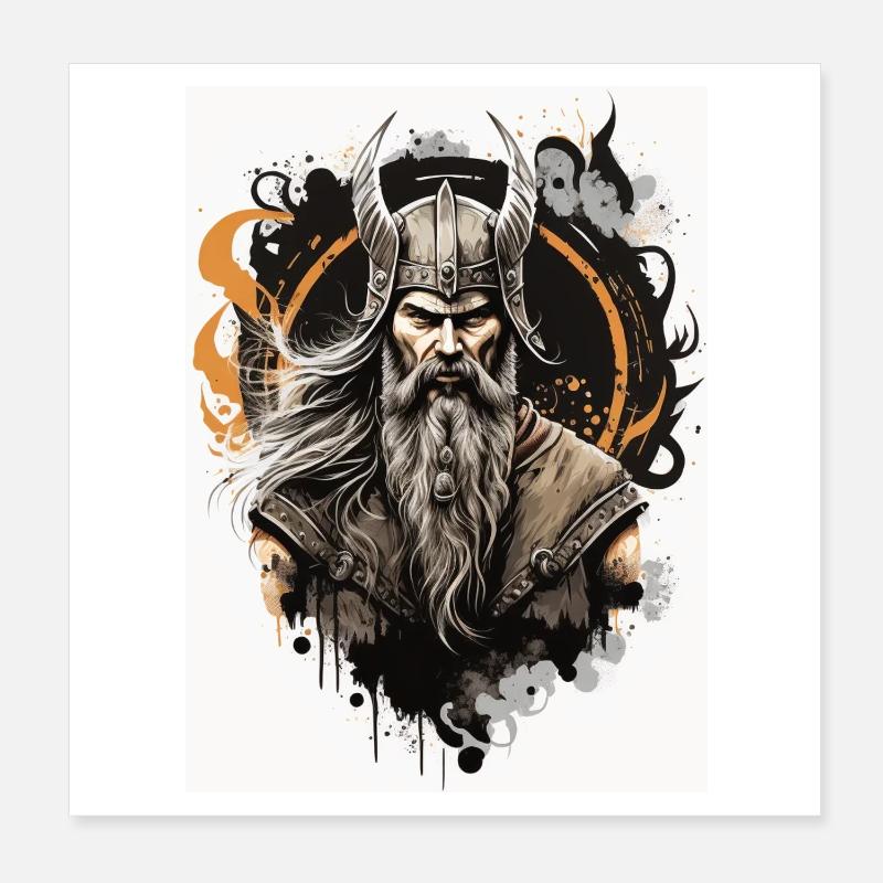 Wikinger Poster 20x20 cm