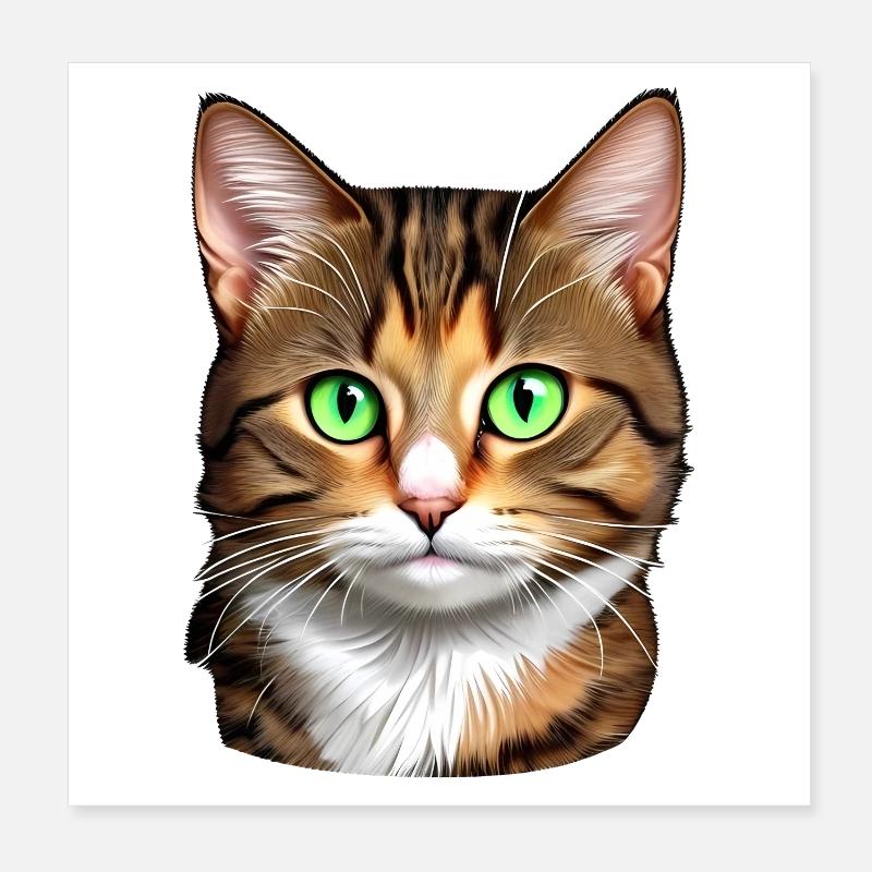 Cute cat Poster 8" x 8" (20x20 cm)