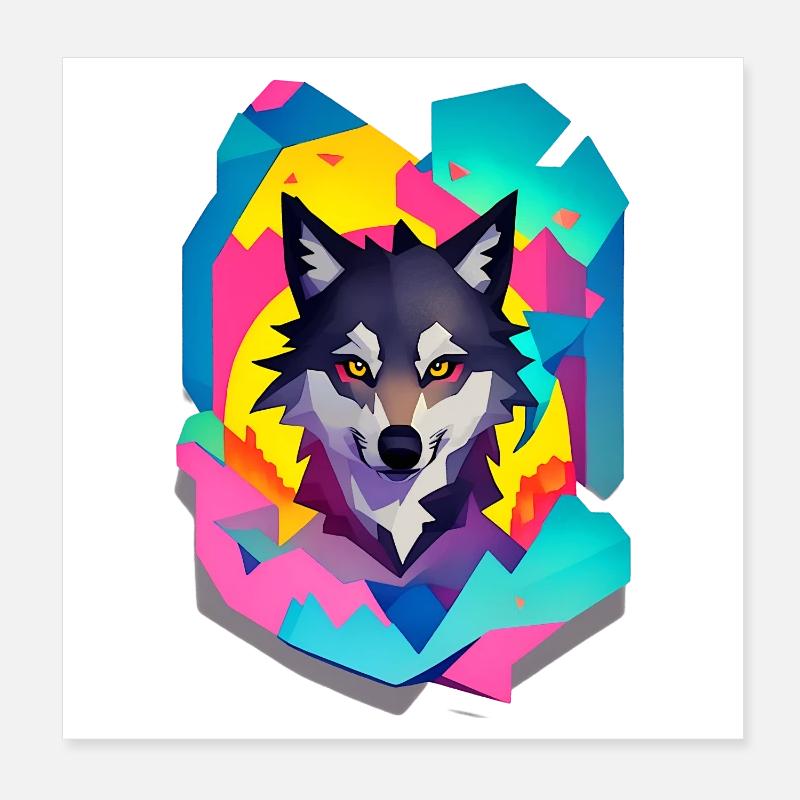 Loup Poster 20 x 20 cm