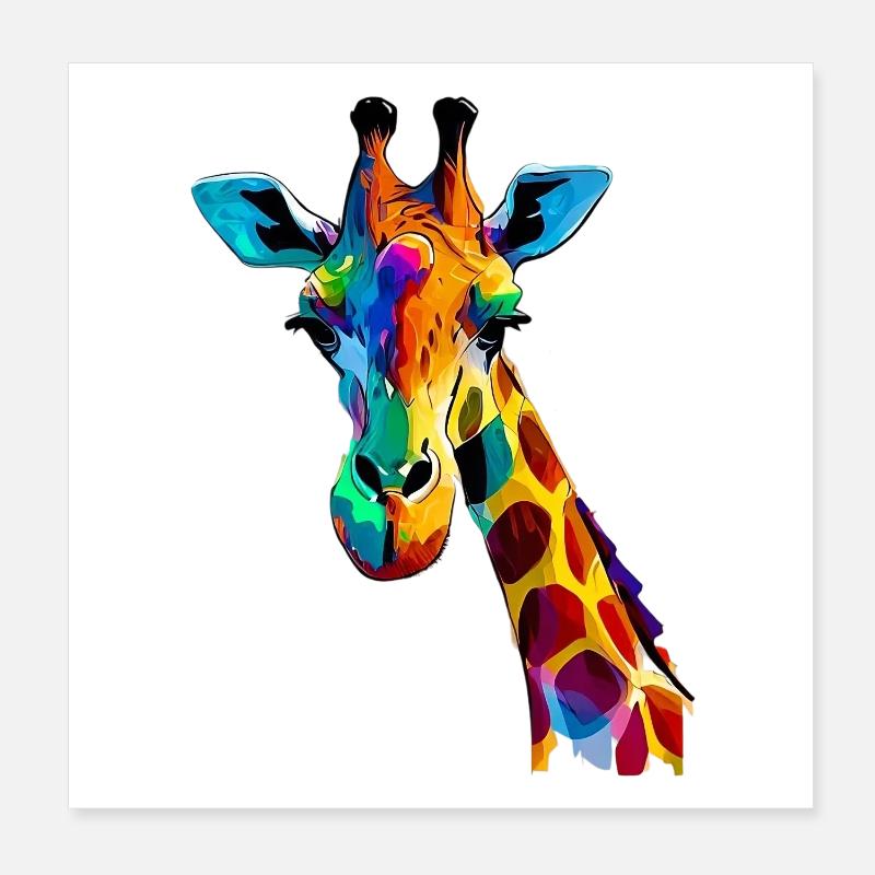 Giraffe Poster 20x20 cm