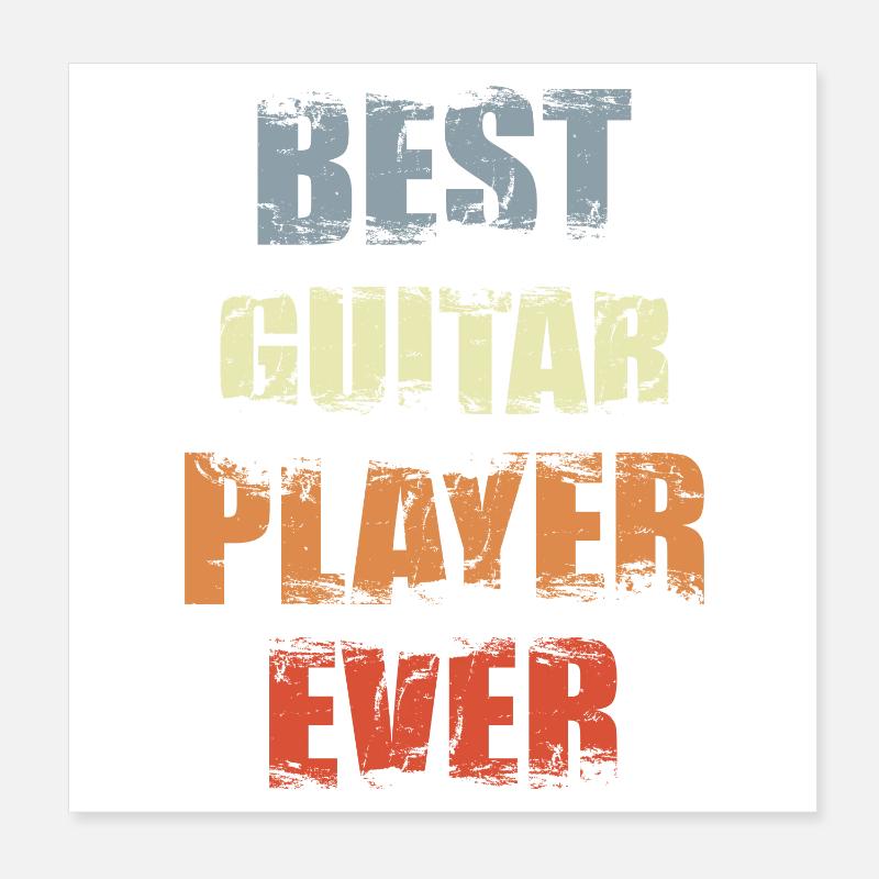 Guitariste Bast Poster 20 x 20 cm