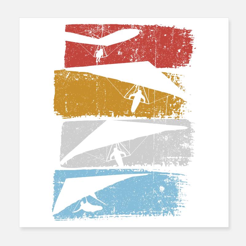 Strata Silhouette Climbers Poster 20x20 cm