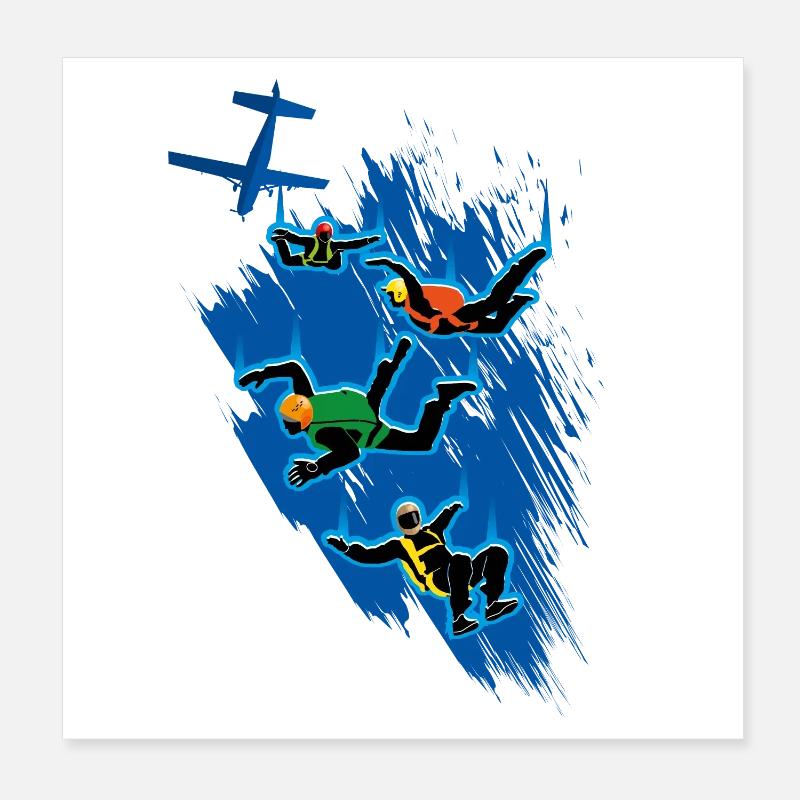 Skydiver Poster 20x20 cm