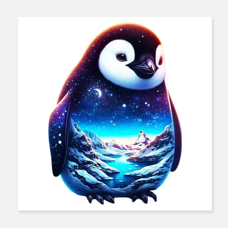 Pinguin Poster 20x20 cm