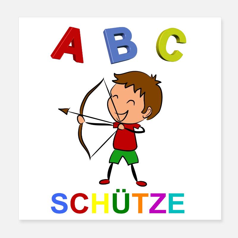 Kind Einschulung Poster 20x20 cm