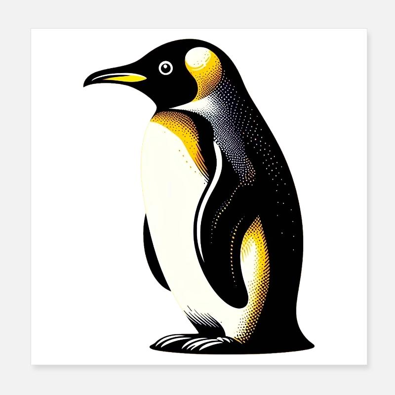 Pinguin Poster 20x20 cm