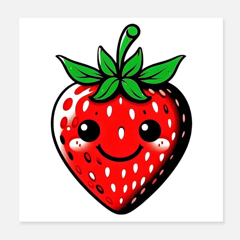 Erdbeeren Erdbeeren Poster 20x20 cm