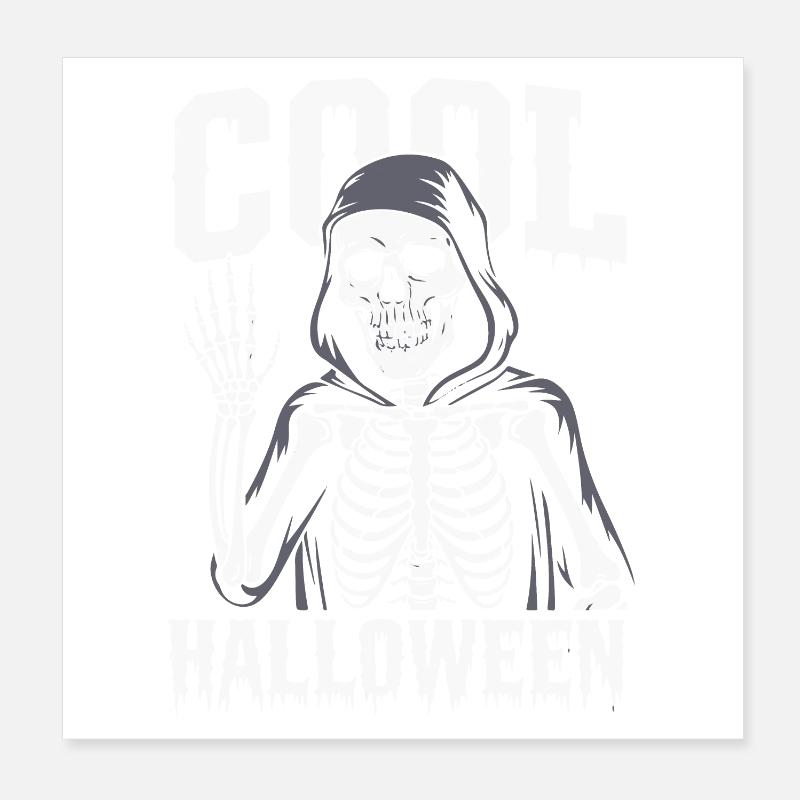 Squelette d’Halloween cool Poster 20 x 20 cm