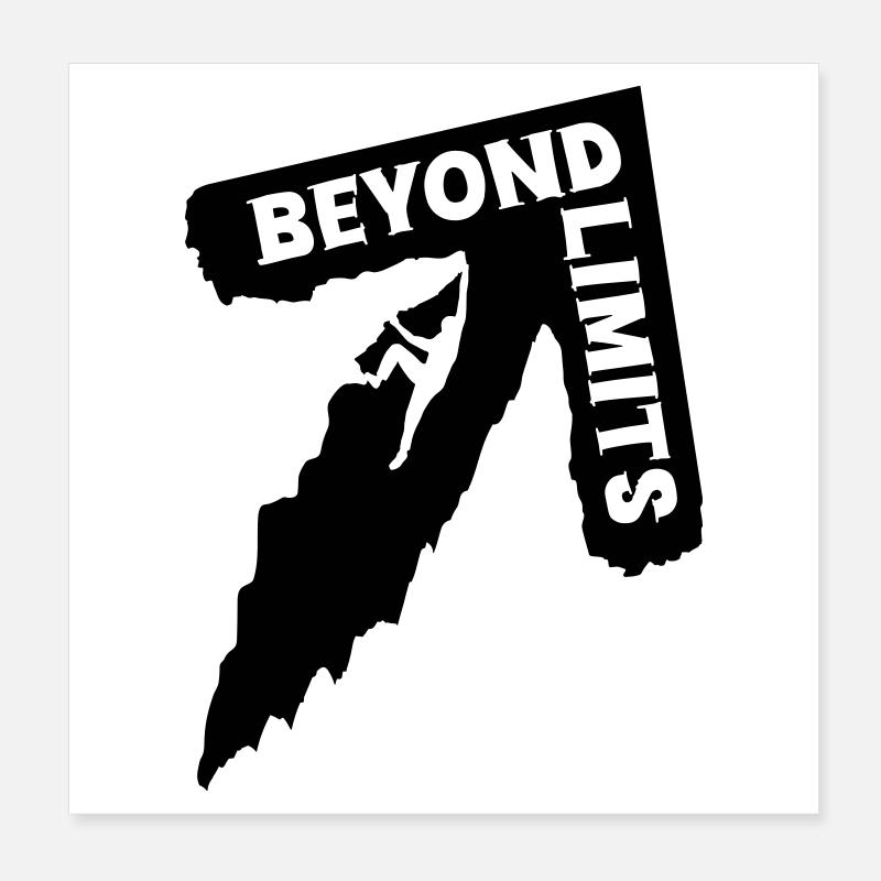 Beyond Limits - Climber [Black] Poster 8" x 8" (20x20 cm)