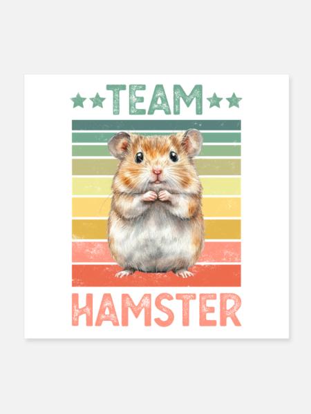 Hamster - Poster 20x20 cm - Weiß