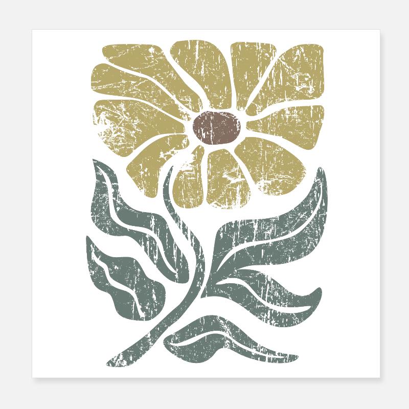 Fleurs - Printemps - Été - Dire Poster 20 x 20 cm