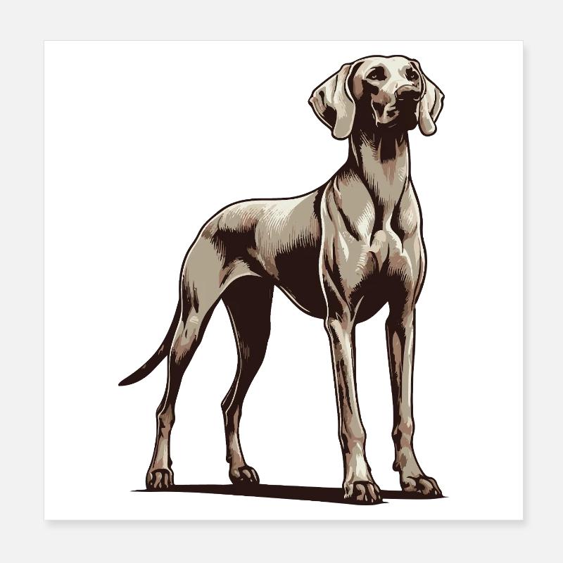 Weimaraner Poster 20 x 20 cm
