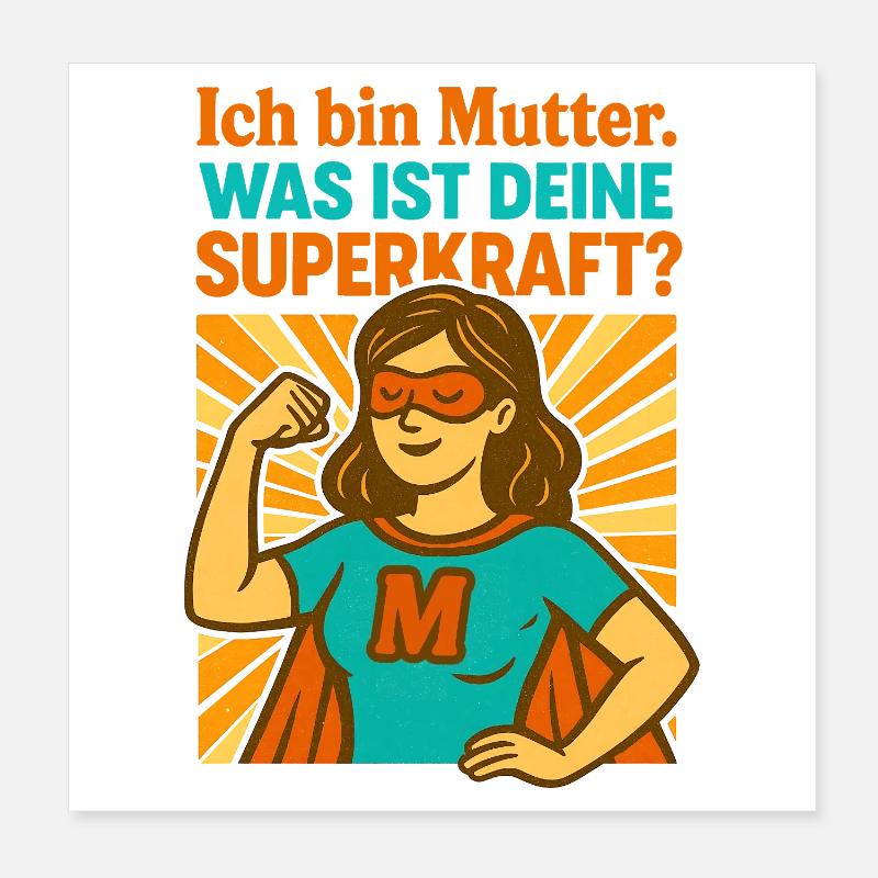 Super Mom Poster 20x20 cm
