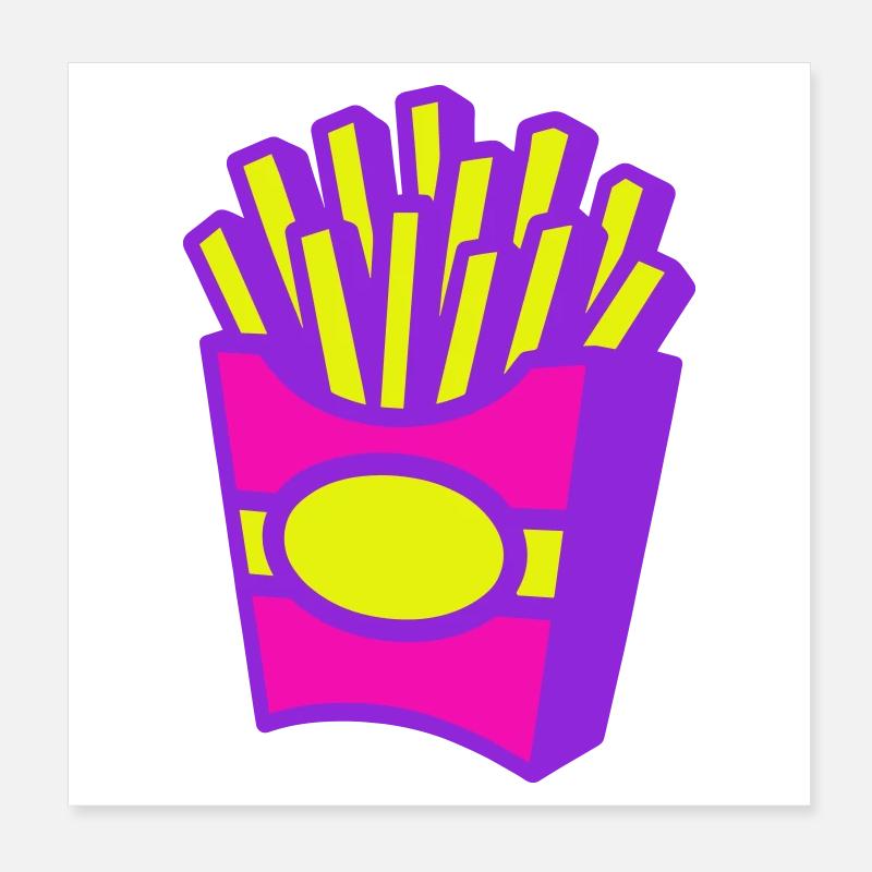 Frites Pop Art Poster 20 x 20 cm