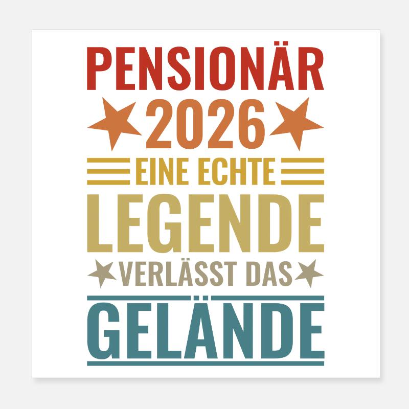 Retraité 2026 : Une véritable légende quitte le site Poster 20 x 20 cm