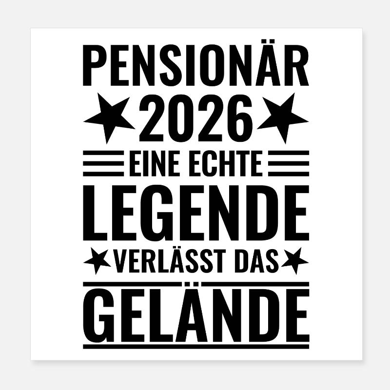 Retraité 2026 - Une légende quitte le site Poster 20 x 20 cm