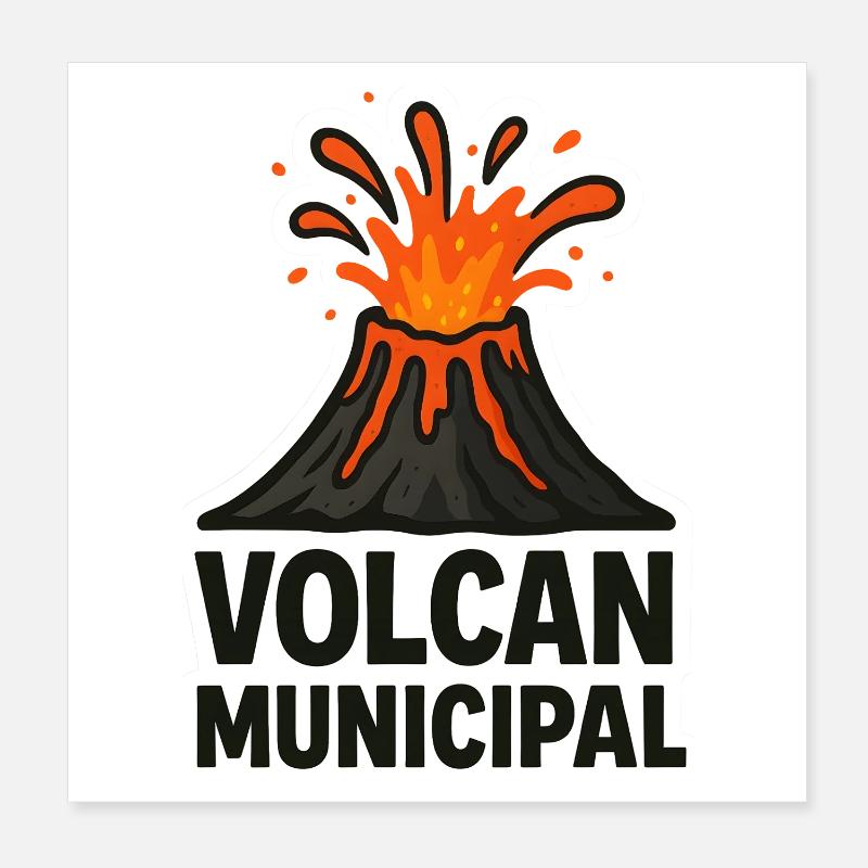 Municipal Volcano Tee Poster 8" x 8" (20x20 cm)