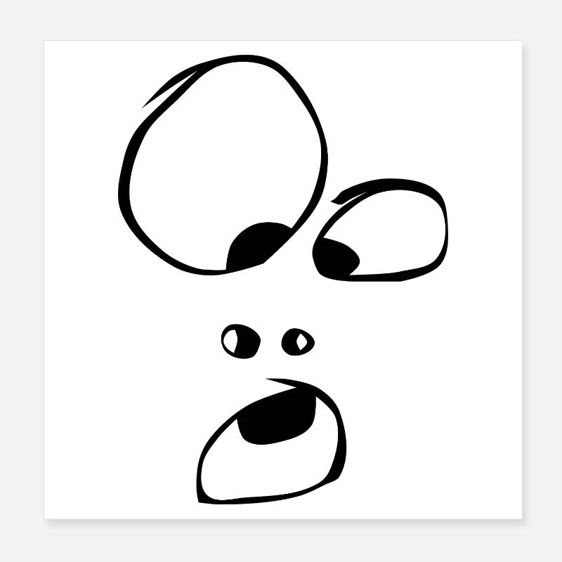 Powerful! Face Ghost Ghost Halloween Comic Poster 8" x 8" (20x20 cm)