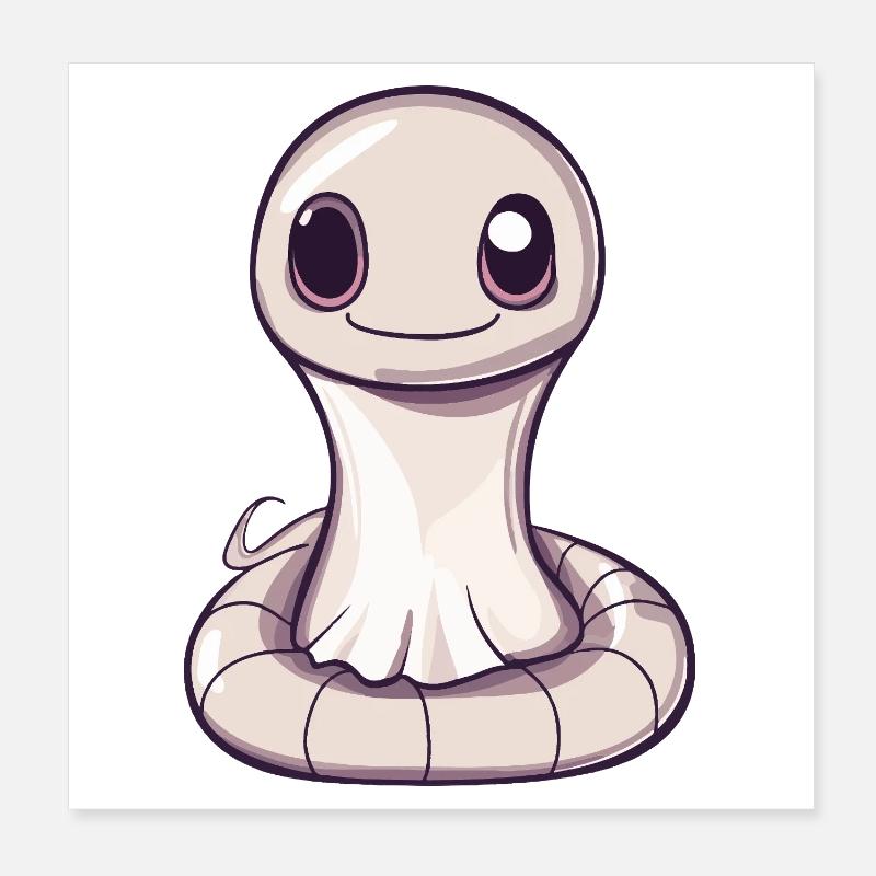 Snake Cobra Halloween Ghost Poster 8" x 8" (20x20 cm)