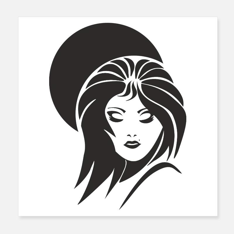 Frauengesicht_003 Poster 20x20 cm