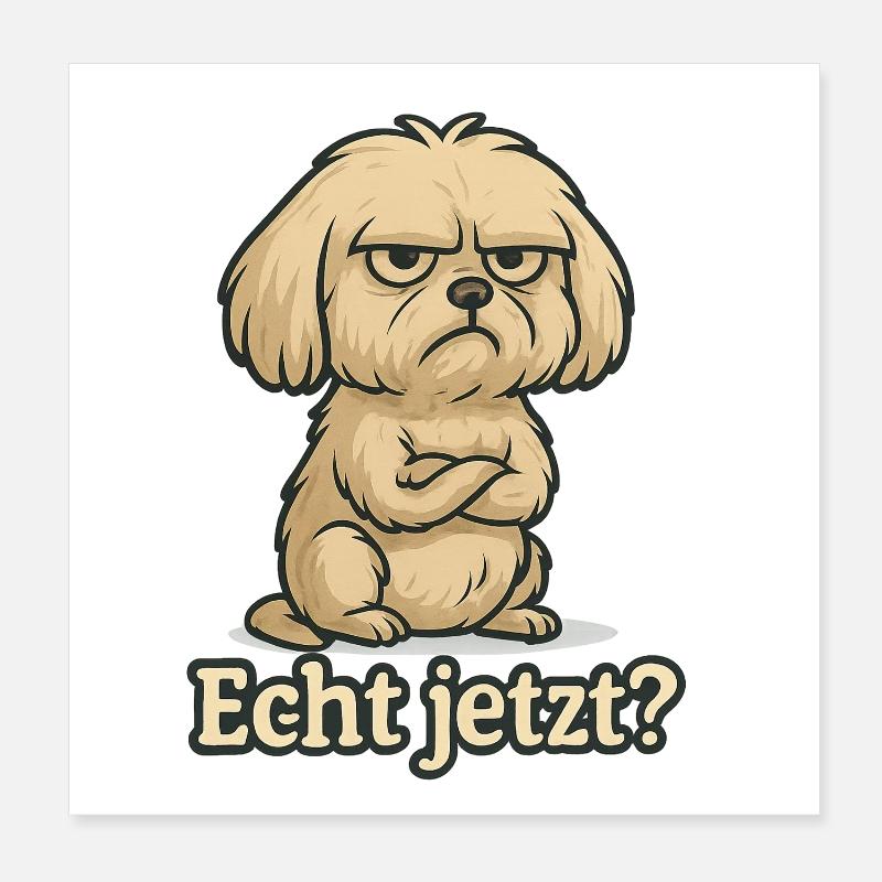Really? – Annoyed Maltese Poster 8" x 8" (20x20 cm)