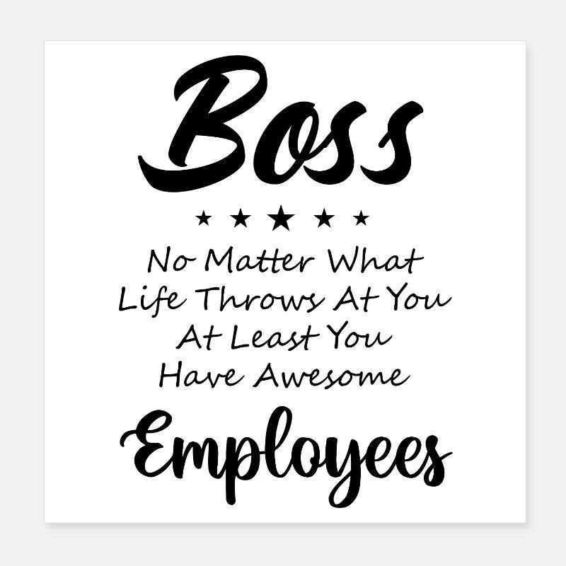 Bester Manager Supervisor Erinnerung Sag lustiges Geschenk Poster 20x20 cm