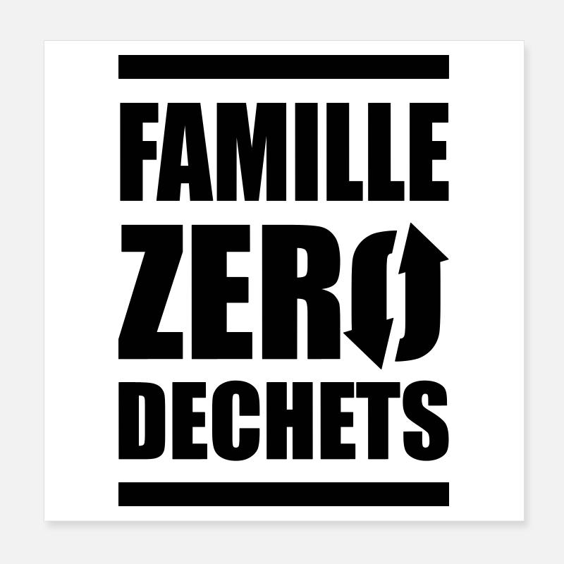 Zero Waste Family Poster 8" x 8" (20x20 cm)