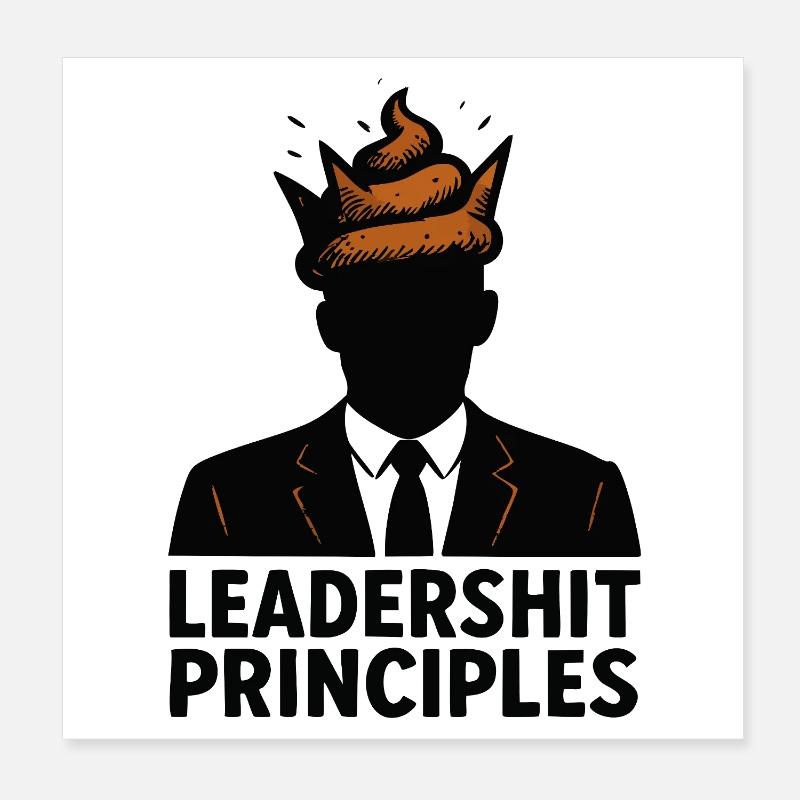 Leaders hit-principper Poster 20x20 cm