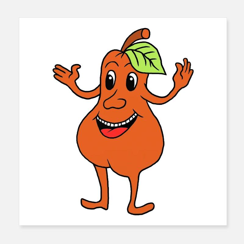 Pear laughing Poster 8" x 8" (20x20 cm)