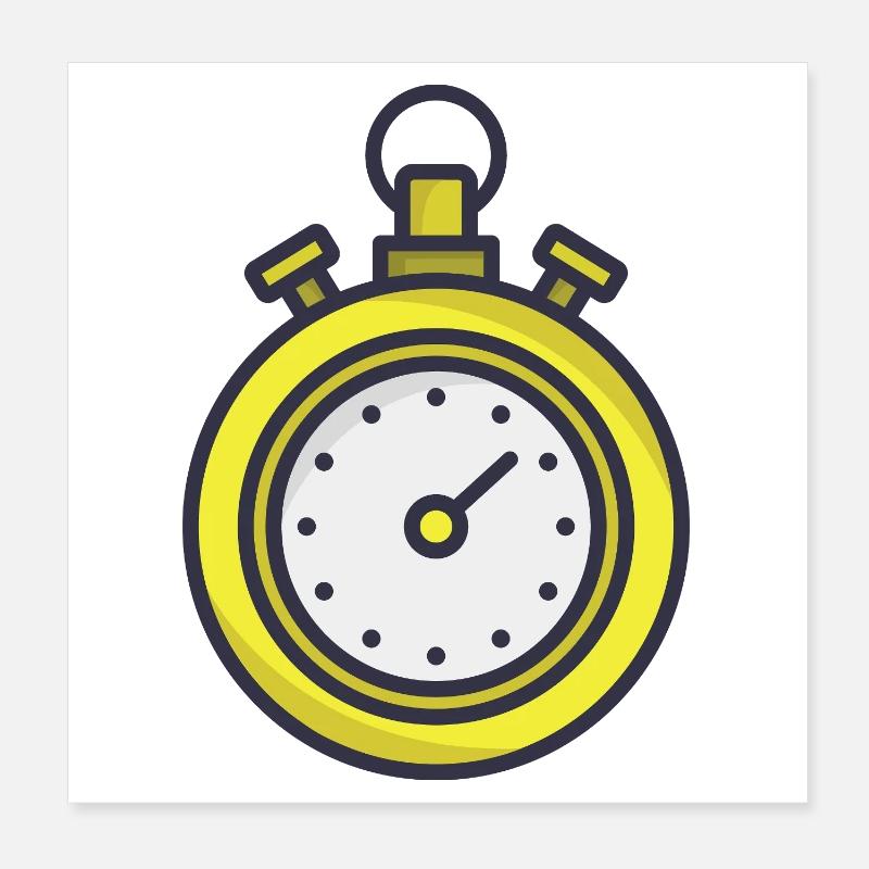 Stopwatch Poster 8" x 8" (20x20 cm)