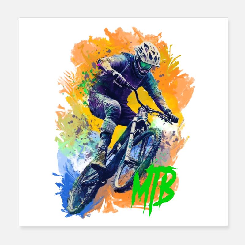 Vélo VTT Poster 20 x 20 cm