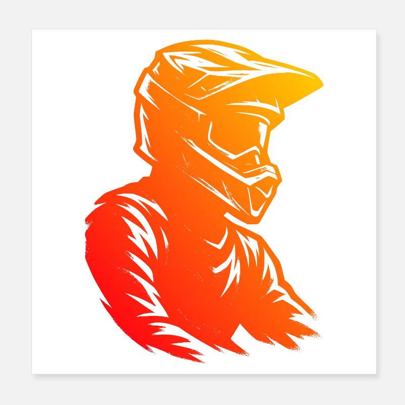 Modern motocross artwork Poster 8" x 8" (20x20 cm)