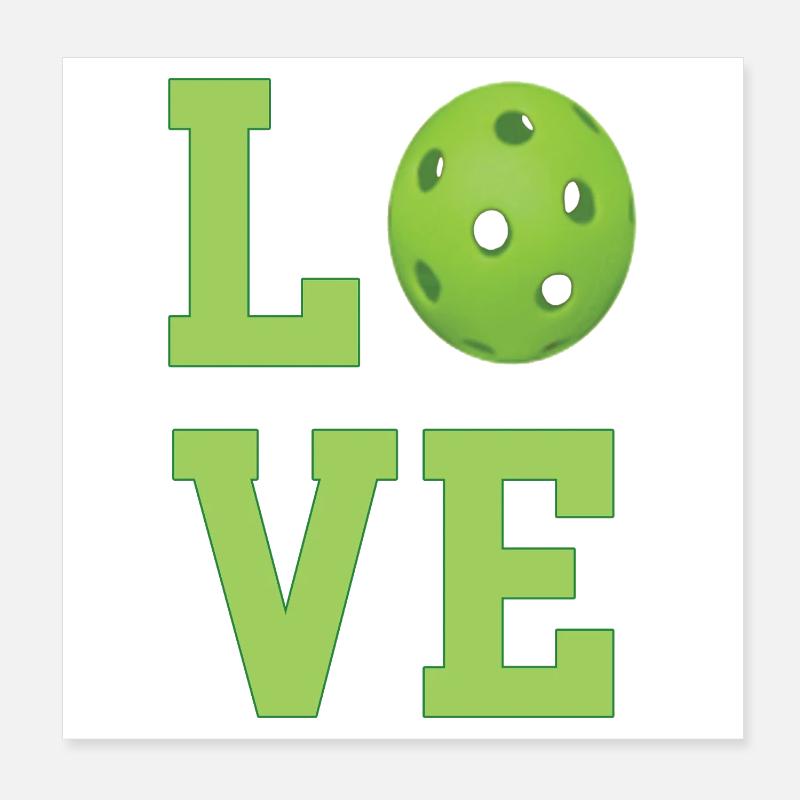 L’amour du pickleball Poster 20 x 20 cm