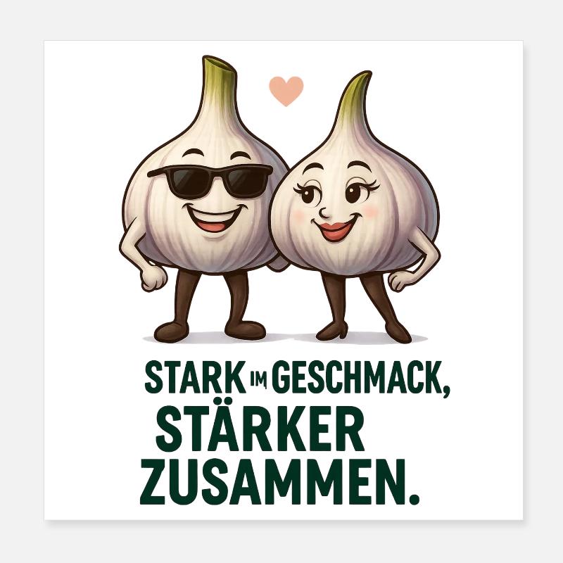 Duo à l’ail : Fort ensemble Poster 20 x 20 cm