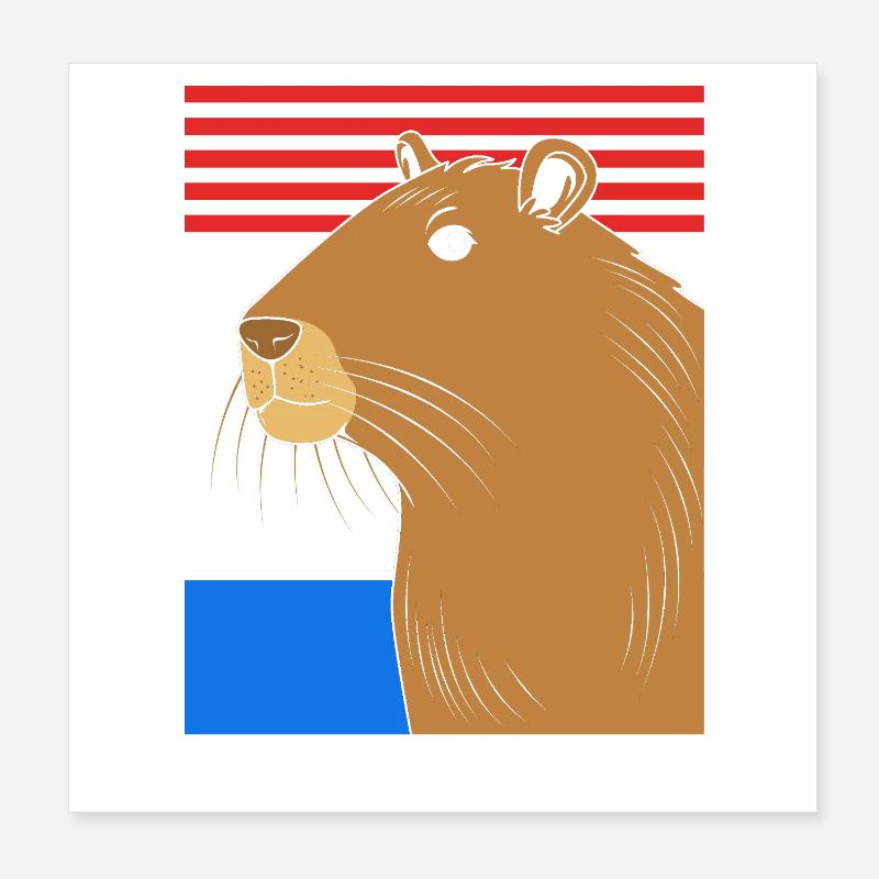 Ne t’inquiète pas, sois capy capybara Poster 20 x 20 cm