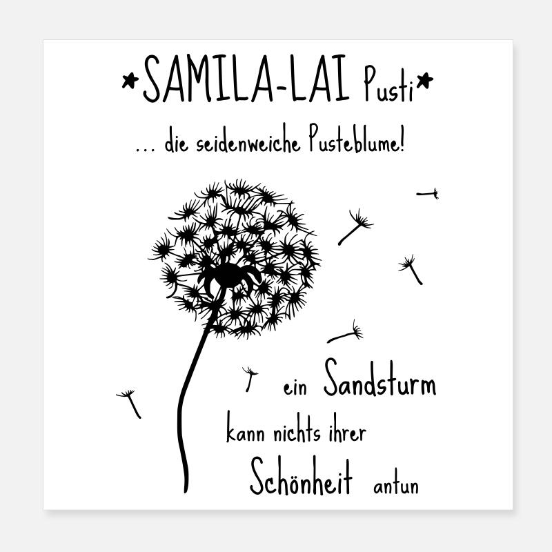 SAMILA-LAI Pusti - L’Original par heavenlygoods Poster 20 x 20 cm