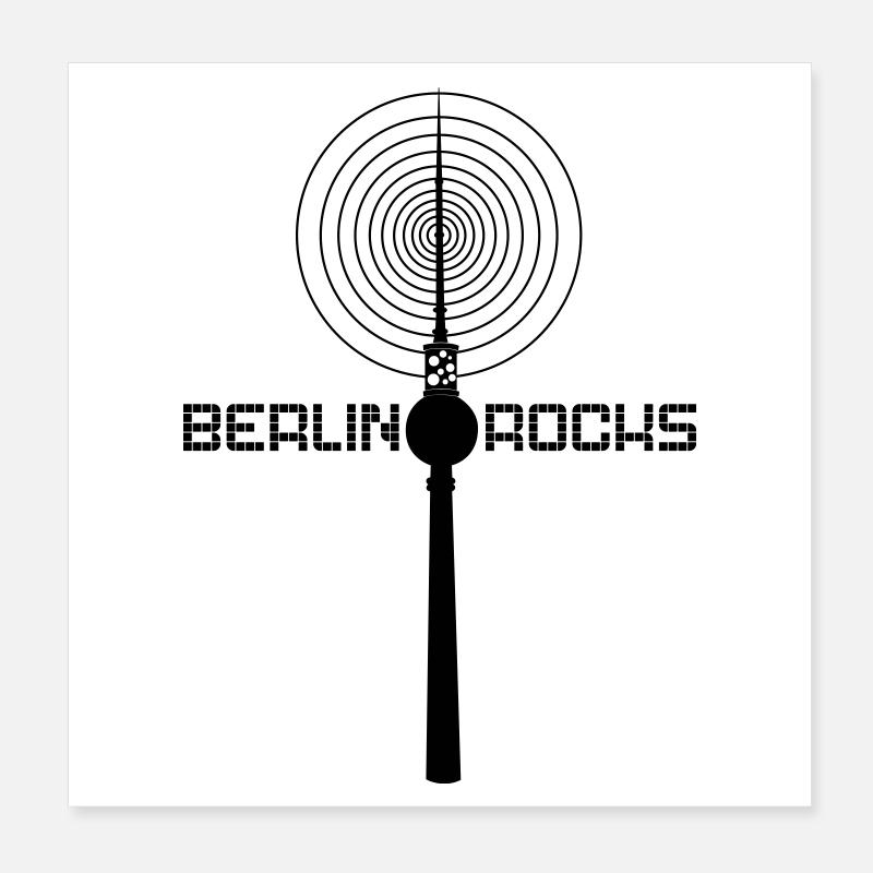 Berlin Rocks Poster 20x20 cm