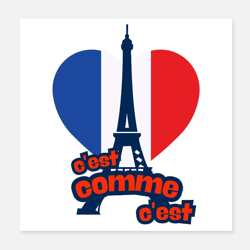 c’est as c’est - France Poster 20 x 20 cm