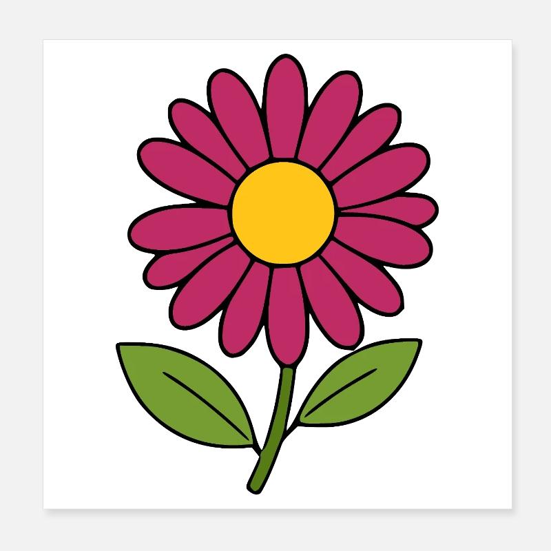 Blume rot violett Blumen Blüte Poster 20x20 cm