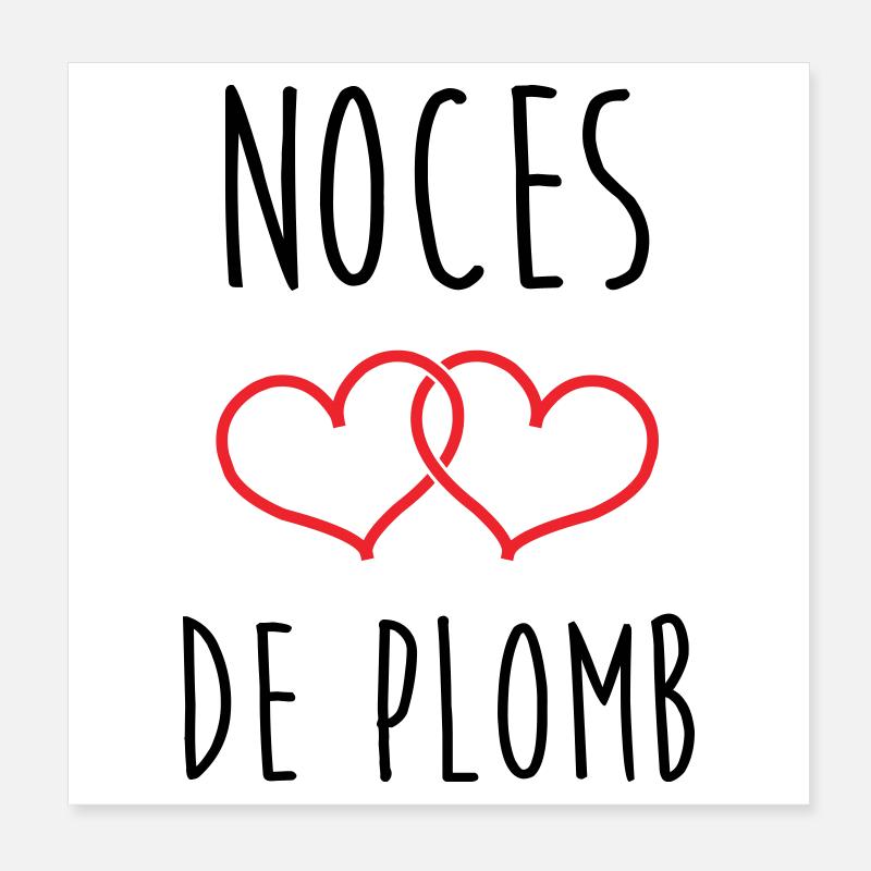 Lead Wedding 14 Jahre Ehe Poster 20x20 cm