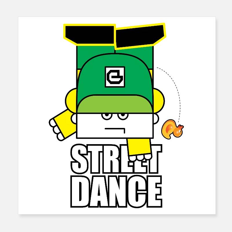 Green Street Dance Bot Poster 20x20 cm