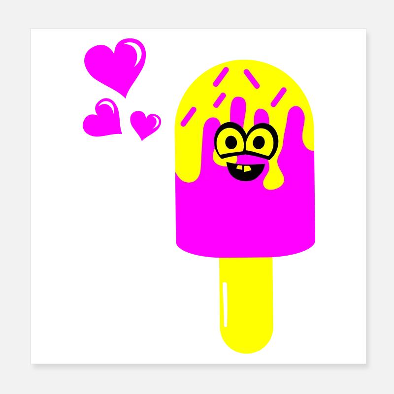Eis Eiscreme Poster 20x20 cm