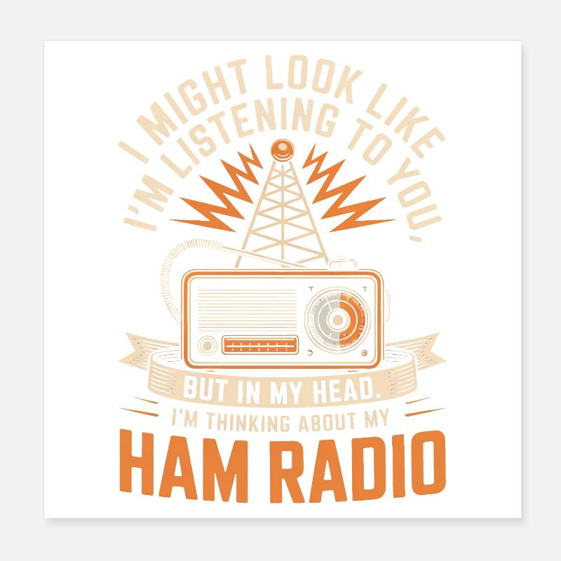 Amateurfunk-Tagträume Poster 20x20 cm