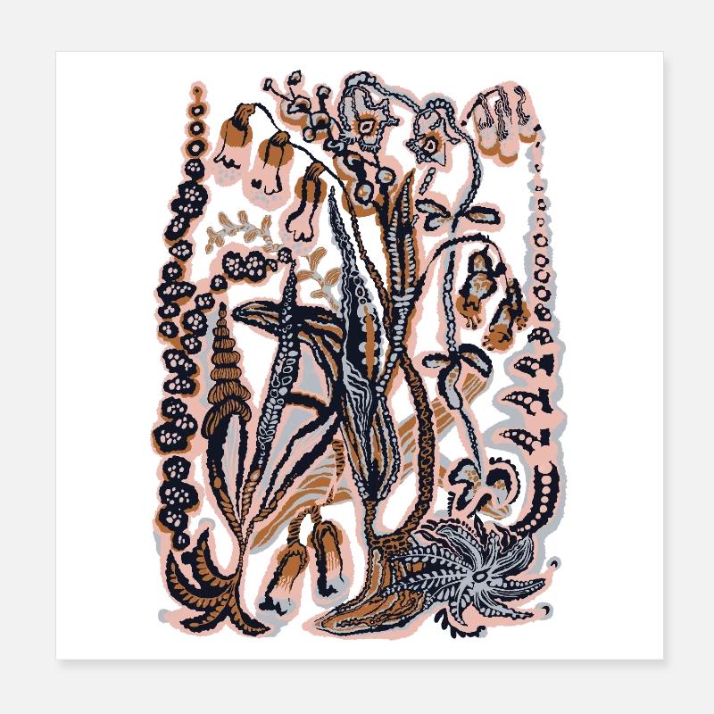 BELLFLOWERS Poster 8" x 8" (20x20 cm)