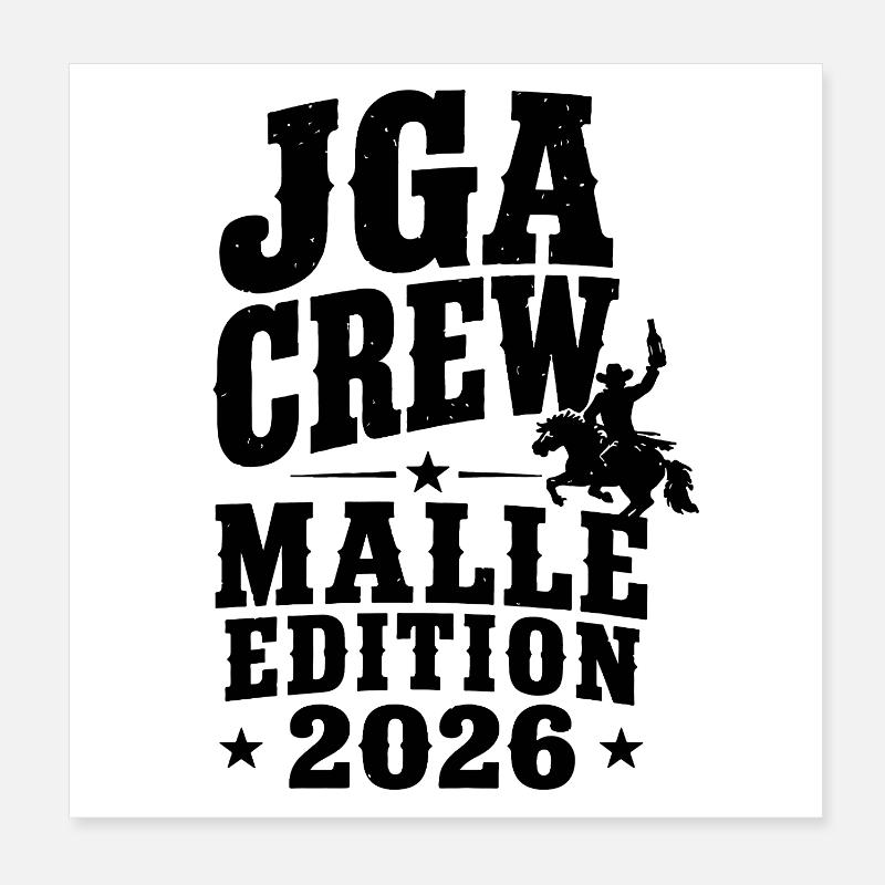 JGA CREW MALLE WESTERN EDITION 2026 Poster 20x20 cm