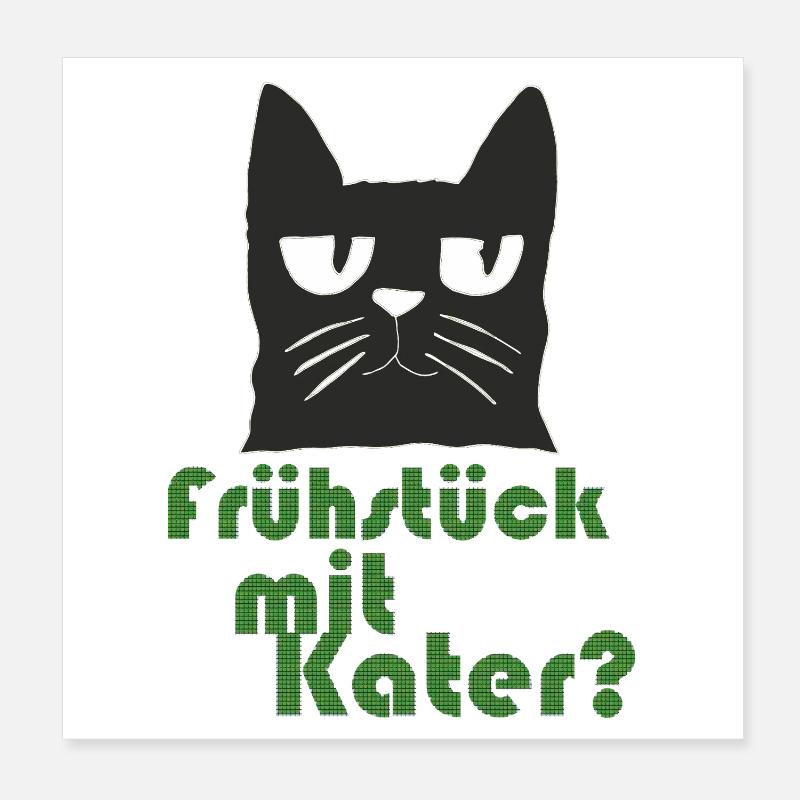 fruehstueck_mit_kater Poster 20x20 cm
