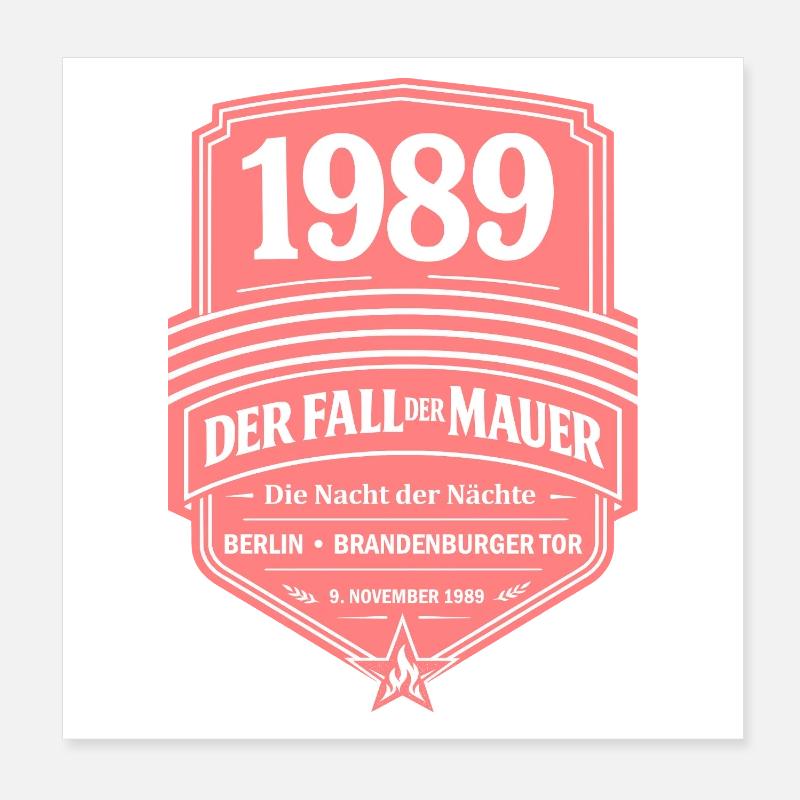 1989 – La Chute du Mur Poster 20 x 20 cm