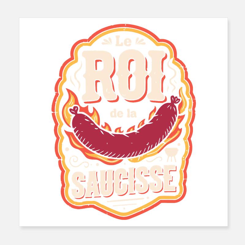 Roi de la Saucisse Poster 20 x 20 cm